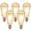 LUEDD Sett med 5 E27 LED-pærer Dim to Warm gull 8W 806lm 2000-2700K