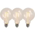 LUEDD Sett med 3 E27 LED-glødetråd G95 4W 320lm 2700K