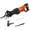 Black & Decker BES301-QS, Sort, Oransje, 2800 spm, AC, 750 W, Metallsagblad, Tresagblad, 1 stykker