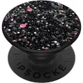 PopSockets Swappable PopGrip - Fingergrep/stativ for mobiltelefon, nettbrett - Sparkle Black - svart (trekkspill), svart (plattform)