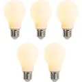 LUEDD Sett med 5 E27 dimmbare LED-pærer A60 matt 5W 380lm