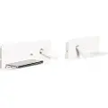 QAZQA Sett med 2 vegglamper hvit inkl. LED med USB og induksjonslader - Riza