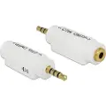 DeLOCK - Audioadapter - 4-polsminijakk hunn til 4-polsminijakk hann - 5.3 cm - hvit