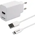 Essentials USB-lader 12W MFI med USB til Lightning-kabel - hvit