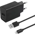 Essentials USB-lader 12W MFI med USB til lynkabel - Svart
