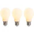 LUEDD Sett med 3 E27 dimmbare LED-glødetrådslamper frostet 5W 380lm 2350K