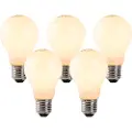 LUEDD Sett med 5 E27 LED flammefilamentpærer opalglass 3W 250lm 2200K