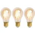 LUEDD Sett med 3 E27 dimmbare LED-pærer Goldline 5W 380lm 2200K