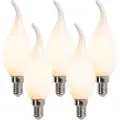 LUEDD Sett med 5 E14 dimmbare LED-filamentlys pærelys F35 matt 3W