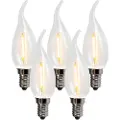 LUEDD Sett med 5 E14 LED-glødetrådslys pære BXS35 1W 100lm 2200K