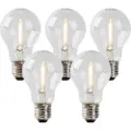 LUEDD Sett med 5 E27 LED-pærer A60 1W 80lm 2200K