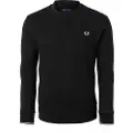 Fred perry for man. M7535 Crewneck sweatshirt black (XXL), Casual, Cotton