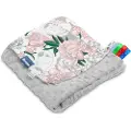 Sensillo Minky blanket 75x100 gray Sensillo flowers