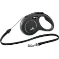 Flexi New Classic Uttrekkbart bånd M tau 8m Sort opp til 20kg