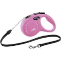 Flexi New CLASSIC, Hund, Tilbaketrekkelig, Rosa, Ledning, 20 kg, 5 m