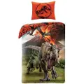 MCU Jurassic World Sengetøj 2i1 Design - 100 Procent Bomuld