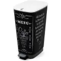 Kis Affaldscontainer Cep, med pedal, 45 L, sort
