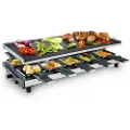 Fritel Family RG 4180 - Raclette/grill - 1.7 kW - svart/rustfritt stål