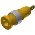Sks Hirschmann MSEB 2610 F 2,8 Au Sikkerheds-laboratorietilslutning Tilslutning, indbygning lodret Stift-diameter: 2 mm Gul 1 stk