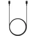 Samsung EP-DX310 - USB-kabel - 24 pin USB-C (hann) til 24 pin USB-C (hann) - USB 2.0 - 3 A - 1.8 m - USB Power Delivery (3A, 60W), Super Fast Charging inntil 25 W - svart