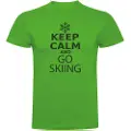 Kruskis Keep Calm And Go Skiing Kortarmet T-skjorte