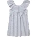 Tom Tailor 1031804 Ruffled Striped Ermeløs Kjole