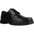 Fluchos for man. 9142_SALV_NEGF Leather shoes Crono 9142 Salvate black (45), Laces, Casual, Classic