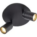 QAZQA Moderne baderomsspotlight sort 2-lys IP44 - Ducha