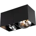 QAZQA Design spotlight sort rektangulær 2-lys - Box