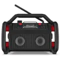 Perfectpro Rockpro, Arbeidsplass, Digitalt, DAB+, FM, 30 W, 7,62 cm, Sort, Rød