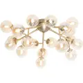 QAZQA Art Deco taklampe bronse med ravfarget glass 20-lys - Bianca