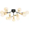 QAZQA Design taklampe sort med gull 12-lys - Juul