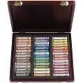Taidepiste Soft pastel wooden box set Portrait Selection Traditional | 45 whole pastels