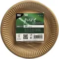 Papstar 88360, Plate, Rund, Fotoark kartong, Brun, Monokromatisk, 50 stykker
