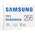 Samsung PRO Endurance MB-MJ256KA - Flashminnekort (microSDXC til SD-adapter inkludert) - 256 GB - Video Class V30 / UHS-I U3 / Class10 - microSDXC UHS-I - hvit