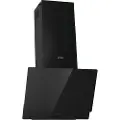 Gorenje Essential WHI649EB - Panser - skorsteinvinklet - bredde: 60 cm - dybde: 33.5 cm - ekstraksjon og resirkulasjon (-) - med intern motor - svart