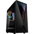 Kolink Void - Mid tower - ATX - sidepanel med vindu (herdet glass) - ingen strømforsyning (ATX) - svart - USB/lyd
