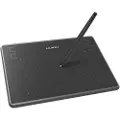 HUION H430P, Koblet med ledninger (ikke trådløs), 5080 Ipi, 122 x 76,2 mm, USB, 1 cm, Sort