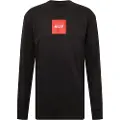 HUF Essentials Box Logo Langermet T-skjorte svart