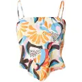 Urban Classics Cropped Aop Satin Triangle Ermeløs Topp