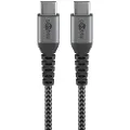 Goobay USB-C / USB-C-kabel - 0,5 m - Stellargrå / Sølv