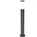 QAZQA Antrasittgrå stolpelampe 80 cm IP44 opal - Rox