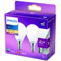 Signify LED-lyspære Classic Candle 4.3W/827 (40W) Frosted 2-pack E14