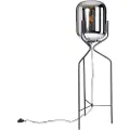 QAZQA Design gulvlampe svart med røykglass - Bliss