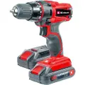 Einhell TC-CD 18-2 Li, Boremaskin med pistolgrep, Nøkkelløs, Sort, Rød, 1 cm, 350 RPM, 1250 RPM