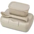 Koziol KoziolSett Med 2x Lunsjboks & Bestikk Candy ReadyBeigeOppbevaringsbokserFra Homeroom