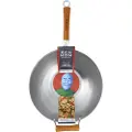 Ken Hom Excellence, Rund, Wok-/stekepanne, Stål, Tre, Kull stål, 36 cm