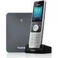 Yealink W76P - Trådløs telefon / VoIP-telefon med anrops-ID - 1900 MHz - DECT - treveis anropskapasitet - SIP, SIP v2, RTCP-XR, VQ-RTCPXR - 10 linjer - klassisk grå, alabastsølv