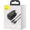 Baseus Super Si Hurtiglader og USB-C/USB-C Kabel - 25W - Svart