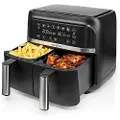 Nedis KAAFD350EBK, Varmluftsfrityr, 3,8 l, 40 °C, 200 °C, 60 min, Dobbel